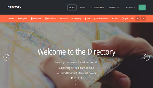 Joomla template for Directory website